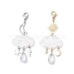 2 шт. акриловый подвесной декор в виде облака&nbsp;HJEW-JM04665