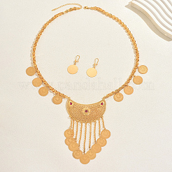 Комплекты длинных ожерелий и серег из сплава и железа в этническом стиле с кисточками для женщин&nbsp;OS1722