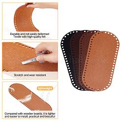 8 шт. 4-х цветная овальная фетровая ткань&nbsp;DIY-PH0009-23