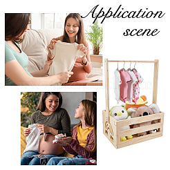 Прямоугольные деревянные ящики для детского душа&nbsp;ODIS-WH0099-102A