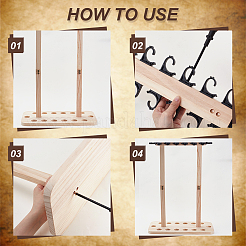 Деревянные подставки для удочек&nbsp;ODIS-WH0331-23
