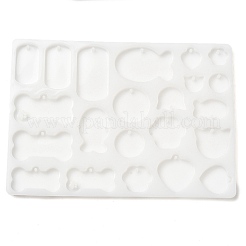 Кость/рыба/плоская круглая подвеска «сделай сам»&nbsp;DIY-G099-02A