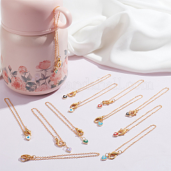 Сердце с дурным глазом кулон из латуни с эмалью украшение&nbsp;HJEW-AB00013