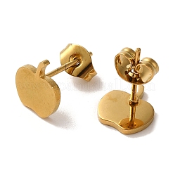 Серьги-гвоздики из нержавеющей стали 304 с вакуумным покрытием PVD&nbsp;EJEW-Z040-46G