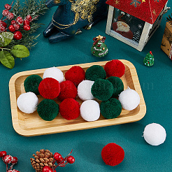 18шт. 3-х цветный полиэстеровый помпоновый шарик&nbsp;AJEW-CY0001-86