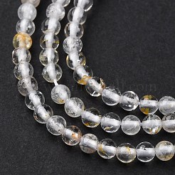 Бусины из натурального белого топаза&nbsp;LS-G-RM2025-B04-3mm