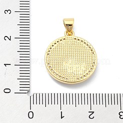 Латунные микропаве прозрачные подвески с фианитом&nbsp;KK-A221-09G