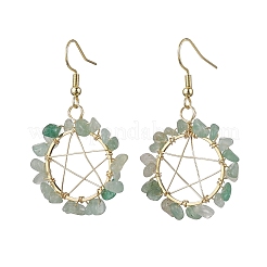 Серьги с подвесками из смешанных натуральных и синтетических драгоценных камней&nbsp;EJEW-JE05705