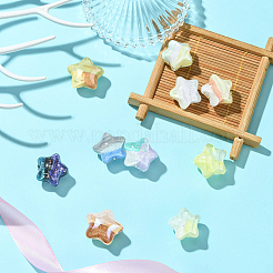 10шт 10 цвета прозрачные акриловые бусины&nbsp;OACR-CJ0002-62