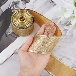 Блестящая лента из полиэстера с проволочным краем&nbsp;OCOR-WH0071-026A