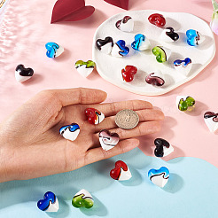 24шт 6 цвета бусины лэмпворк ручной работы&nbsp;LAMP-CW0001-09