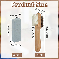 1 шт. щетки для чистки обуви с пластиковой и резиновой щетиной&nbsp;AJEW-DR0002-49