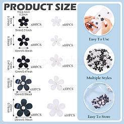 100 шт. 10 стиля цветочных кабошонов из смолы&nbsp;RESI-TA0004-28A