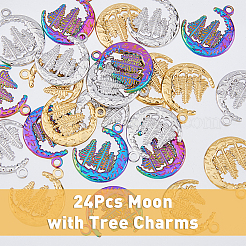 24 шт. подвески из нержавеющей стали 304 двух цветов&nbsp;STAS-DC0013-13