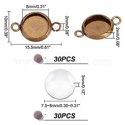 30 шт. оправы для кабошонов из нержавеющей стали 304&nbsp;STAS-UN0040-01A