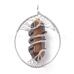 Естественно тигровый глаз большие кулоны&nbsp;G-F702-02P-E