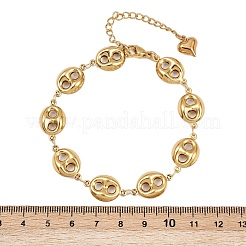 Браслеты-цепочки из нержавеющей стали 304 с кофейными зернами&nbsp;BJEW-D359-14A-G