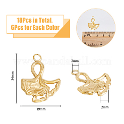 18 шт. подвески из нержавеющей стали 304 двух цветов&nbsp;STAS-DC0013-36
