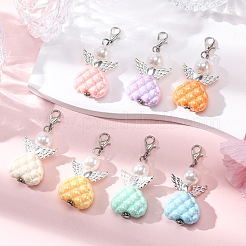 Ангел пластиковые жемчужины и акриловые подвесные украшения&nbsp;HJEW-JM03466