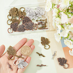 30 шт. двухцветные застежки-тоглы из сплава&nbsp;FIND-SP0001-55