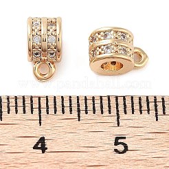 Латунные микропаве прозрачные кубические циркониевые подвески&nbsp;KK-U028-17G