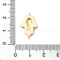 Подвески-соединители для рук с хамсой из латуни и эмали&nbsp;KK-H529-16G