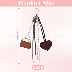 2 сумка из искусственной кожи с подвеской в виде сердца&nbsp;HJEW-DR00263