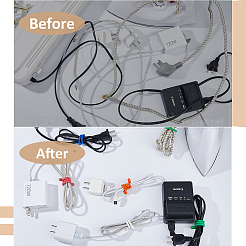 18 шт. 18-х видов синтетических резиновых кабельных стяжек&nbsp;AJEW-FH0007-24