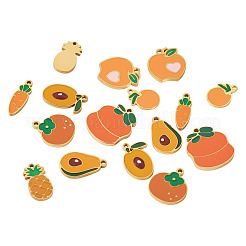 16 шт. 8 стиля эмалевых подвесок из нержавеющей стали 304&nbsp;STAS-TA0001-44