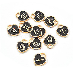 Подвески из эмалевого сплава с покрытием из легкого золота&nbsp;ENAM-R055-05B