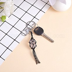 Плетеный брелок с бахромой макраме&nbsp;AJEW-SW00014-05