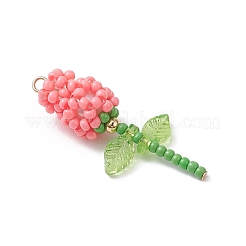 Подвески-розы из стеклянных бус&nbsp;PALLOY-MZ00959-04