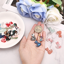 24 шт. 12 цвета подвески из ацетата целлюлозы (смолы)&nbsp;KY-GL0001-03