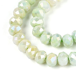 Антикоррозийные гальванические стеклянные бусины рондель&nbsp;EGLA-T021-6mm-17-05