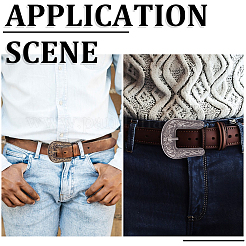 2 шт. 2-цветные пряжки из сплава в тибетском стиле с центральной планкой&nbsp;FIND-CL0001-53