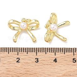 Подвески из искусственного жемчуга из латуни и АБС&nbsp;KK-P349-16G