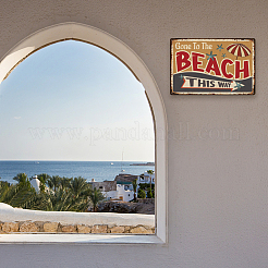 Старинный металлический оловянный знак&nbsp;AJEW-WH0189-448