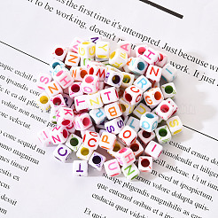 Белые непрозрачные акриловые бусины&nbsp;SACR-YW0001-20