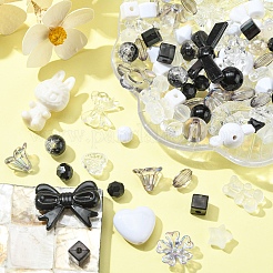 Непрозрачные и прозрачные акриловые бусины&nbsp;MACR-YW0002-01I