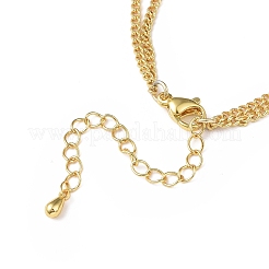 Ожерелье из прозрачного кубического циркония с подвеской в виде замка&nbsp;NJEW-L170-06G