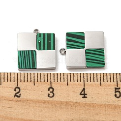 Синтетические малахитовые подвески&nbsp;STAS-L022-203P