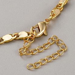 Латунные овальные цепочные браслеты для женщин&nbsp;BJEW-WH20006-06G