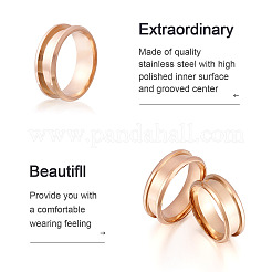 6 шт. 6 размера 201 нержавеющая сталь рифленые кольца для пальцев&nbsp;FIND-YS0001-11