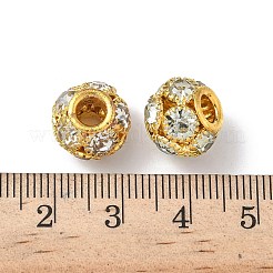 Латунные бусины со стразами &nbsp;KK-A267-03C-01G