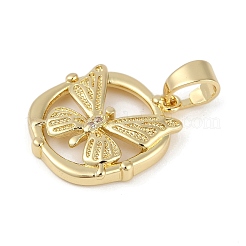 Латунные микропаве прозрачные подвески с фианитом&nbsp;ZIRC-M001-15G