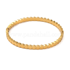 Ионное покрытие (ip) 304 нержавеющая сталь шарнирные браслеты для женщин BJEW-D048-11G