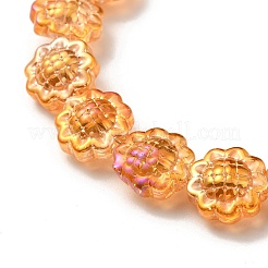 Прозрачные стеклянные бусины гальваническим пряди&nbsp;GLAA-G098-04H