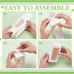 Бумажные коробки для конфет с прозрачным окошком из пвх&nbsp;CON-WH0097-07A-01A