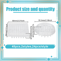 48 шт. 2 стиля прозрачных пластиковых противоскользящих накладок для ножек мебели&nbsp;FIND-GO0004-25