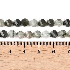 Нити бусин из натурального зеленого рутилированного кварца&nbsp;G-P611-C23-01